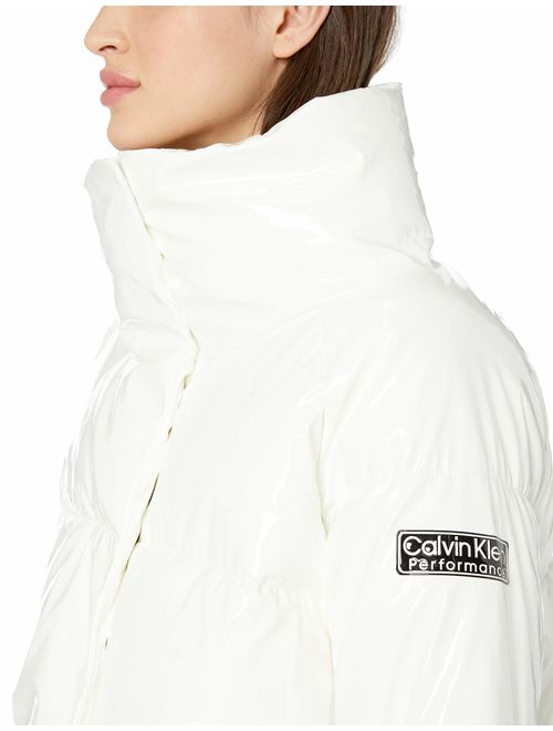 Calvin Klein Women's Puffer Jacket with Oversized Collar