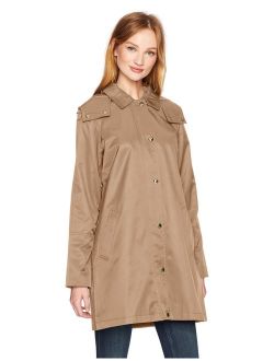 Women's Aline Hooded Raincoat with Zipout Lining