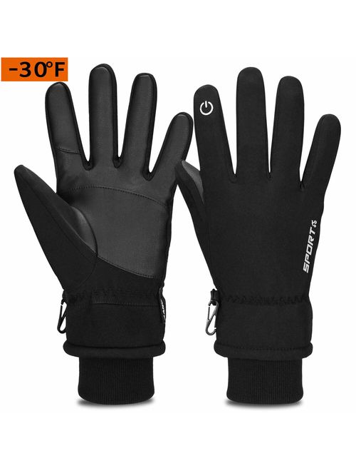 Cevapro -30 Winter Gloves Touchscreen Gloves Thermal Gloves for Running