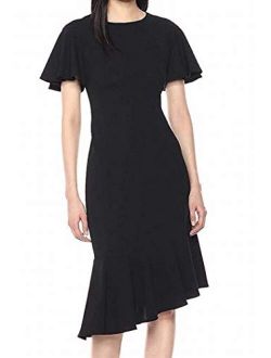 Women's Short Sleeve Midi with Asymmetrical Hem