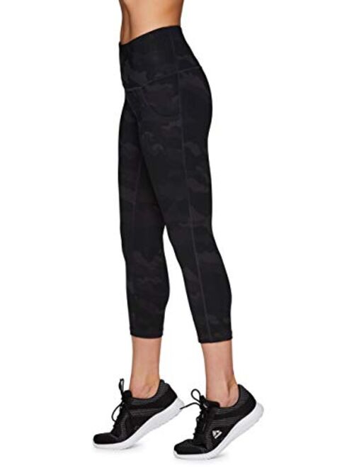 RBX Active Women's Athletic Fashion Seasonal Printed Capri Length Yoga Leggings