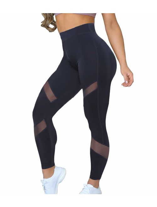 Buy KIWI RATA Women Sports Mesh Trouser Gym Workout Fitness Capris Yoga  Pant Legging online