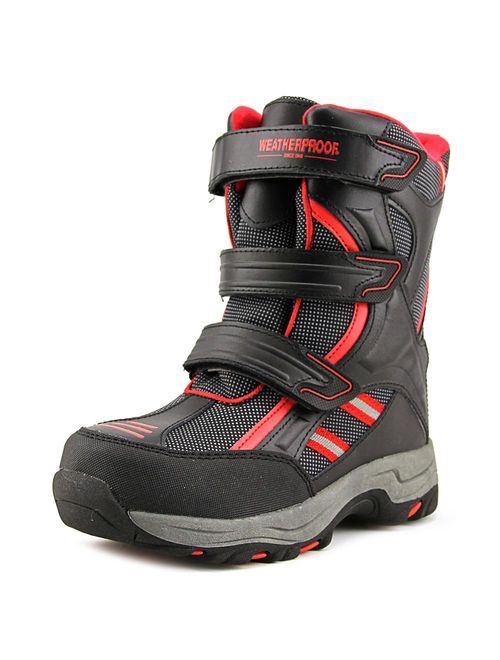 Weatherproof Kody Youth Round Toe Synthetic Black Snow Boot