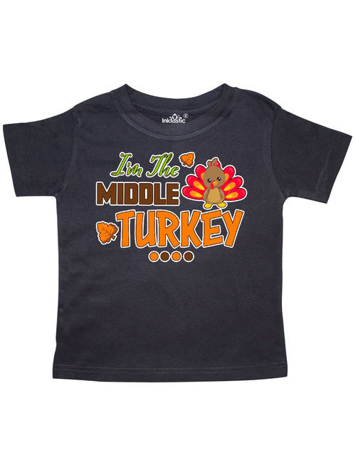 Thanksgiving Im The Middle Turkey Toddler T-Shirt