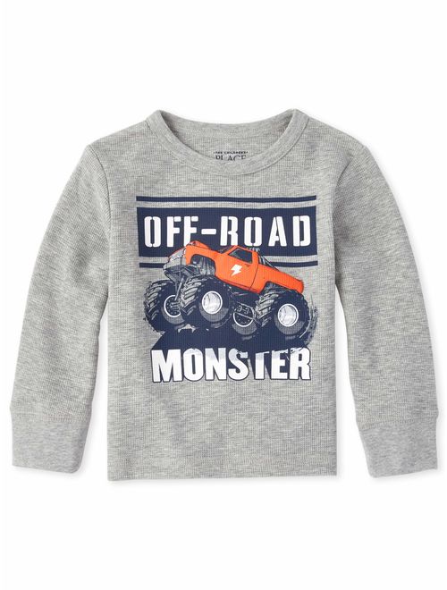 The Children's Place Long Sleeve 'Off-Road Monster' Truck Graphic Crew Neck Thermal (Baby Boys & Toddler Boys)