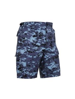 Camouflage BDU Shorts, Sky Blue Digital Camo