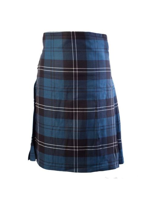 Men's Tartan Leather Belts Festival Wear Gothic Pleated Kilt