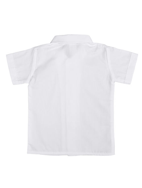Avery Hill Boys Short Sleeved Simple Dress Shirt in Ivory or White (Baby, Toddler & Little Boys)