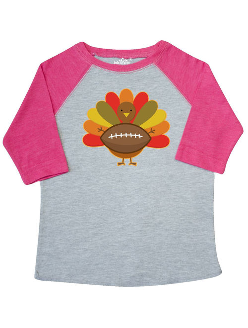 Thanksgiving Day Turkey Football Fan Toddler T-Shirt