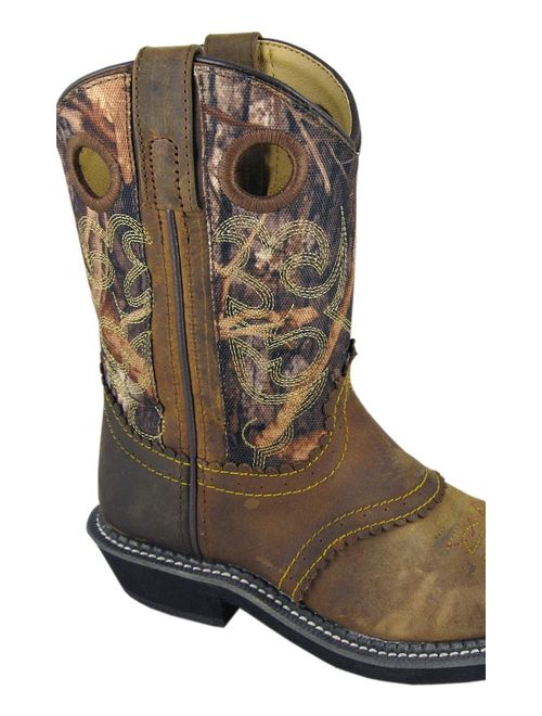 Smoky Mountain Kid's Pawnee Brown Oil Distress/Camo Western Boots 3350