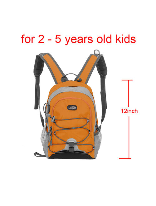 Campingsurvivals 12" Toddlers Waterproof Mini Backpack, 10L Lightweight Kids Preschool Rucksack, for 0-5 Years Girls Boys Outdoor Sports