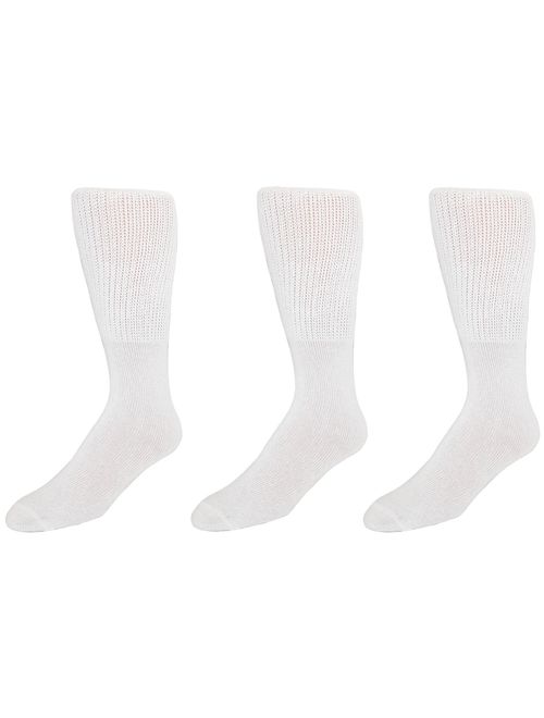 Size one sizeOne Size Men's Cotton Extended Size Tube Socks (Pack of 3)