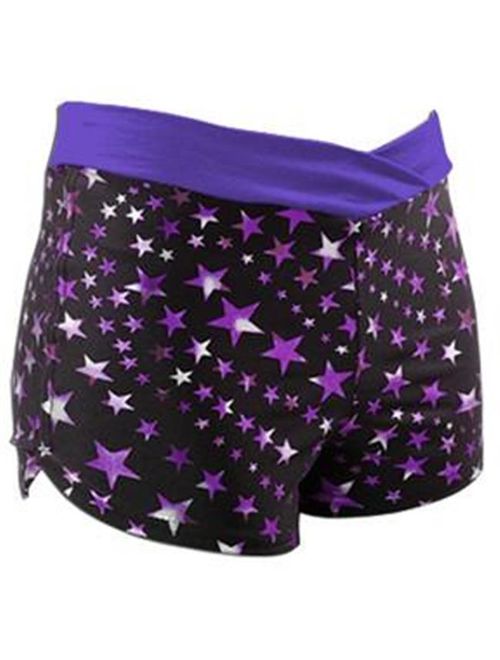 Pizzazz 3300SS -PUR -YXS 3300SS Youth Short, Purple Superstar with Purple - Extra Small