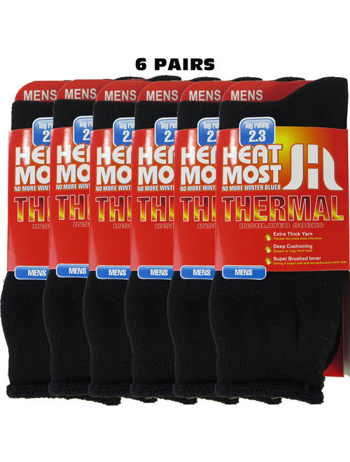 Thermal Warm Socks For Men 6 Pairs Insulated Heated Socks Boot Socks For Extreme Temperatures By DEBRA WEITZNER