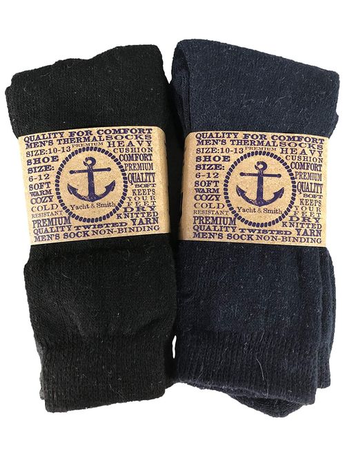 Yacht & Smith 6 Pair Pack Of Mens Winter Thermal Socks #8023
