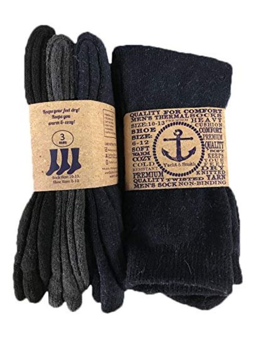 Yacht & Smith 6 Pair Pack Of Mens Winter Thermal Socks #8023