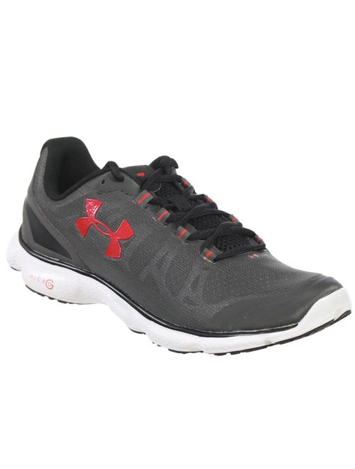 UNDER ARMOUR MENS ATHLETIC SHOES MICRO G ATTACK CHARCOAL BLACK RED 9 M