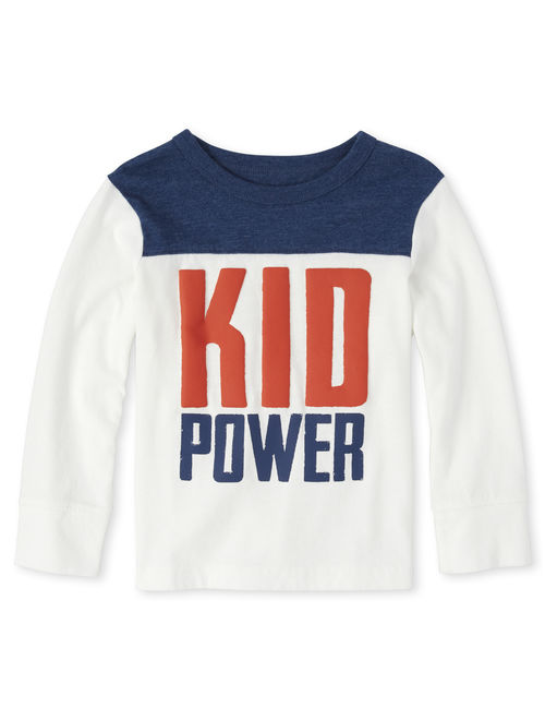 The Children's Place Toddler Boy "Kid Power" Long Sleeve Shirt