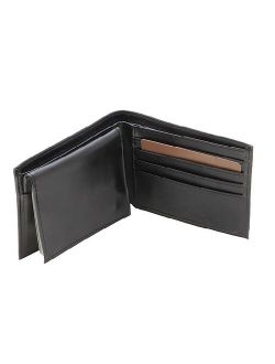 Men's Leather Passcase Wallet, Black