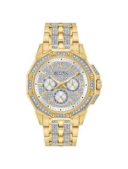 Men's Swarovski Crystal Watch - Gold-Tone - Bracelet - Pave Dial