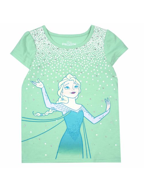 Disney Girls 3-Pack T-Shirts: Wide Variety Includes Minnie, Frozen, Princess, Moana