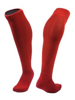 Lovely Annie Men's 1 Pair Knee High Sports Socks for Baseball/Soccer/Lacrosse 005 M(Red)