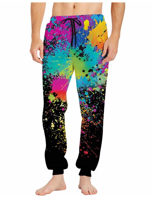 UNIFACO Unisex 3D Digital Print Sports Jogger Pants Casual Graphic Trousers Sweatpants with Drawstring