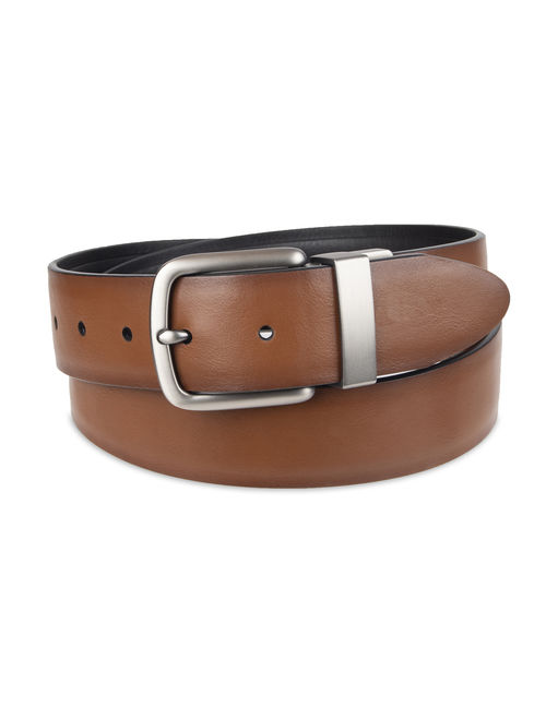 Genuine Dickies Men's Reversible Leather Belt with Brushed Nickel Buckle