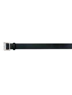 Black 1 1/4 Bonded Leather Garrison Belt with Nickle Plated Brass Buckle