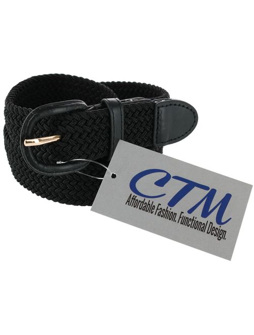 Men's Elastic Braided Belt with Covered Buckle (Big and Tall Available)