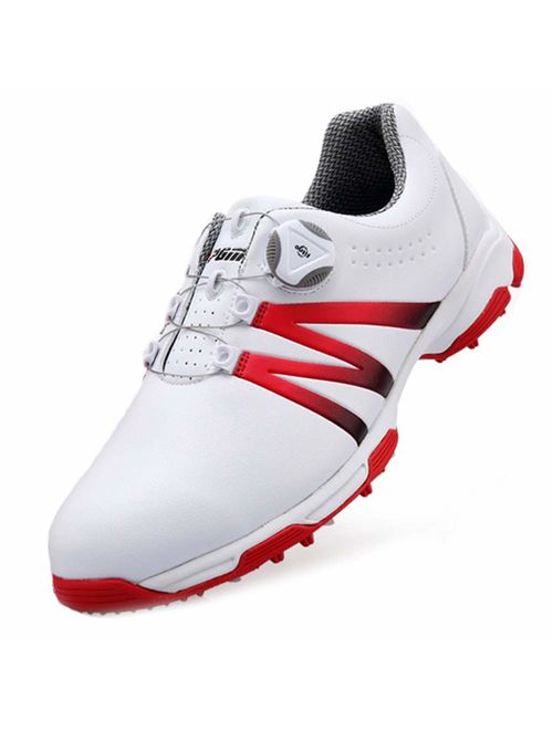 Eickawa Golf Shoes for Men Microfiber Leather Anti-Skid Ultralight Breathable Waterproof