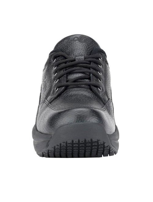 Z-CoiL Pain Relief Footwear Men's Legend Slip Resistant Black Leather Tennis Shoe