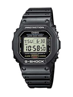 Men's G-Shock Quartz Watch with Resin Strap, Black, 20 (Model: DW5600E-1V)