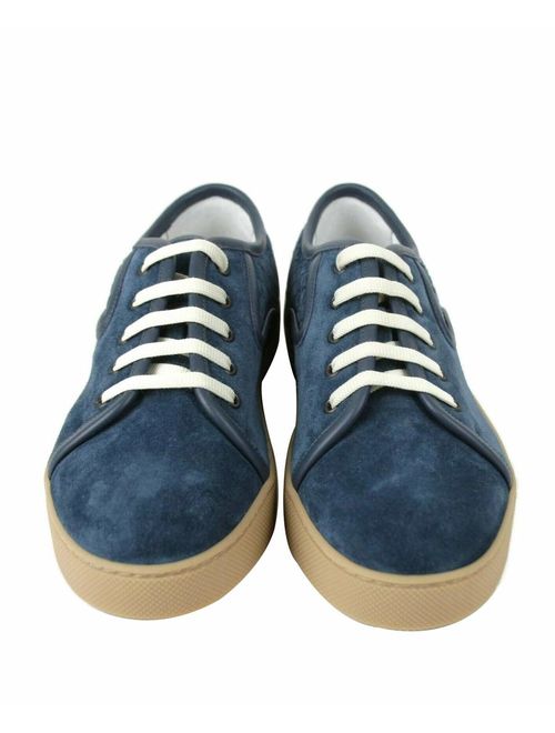 Bottega Veneta Men's Blue Suede Sneaker with Woven 475167 4146 (43 EU / 10 US)