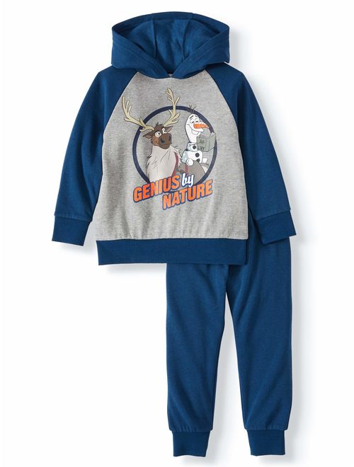 Disney Frozen 2 Olaf and Sven Toddler Boy Clothes Hoodie Sweatshirt & Jogger Pants, 2pc Outfit Set