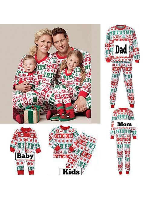 Canis XMAS Family Matching Christmas Pajamas Set Womens MensKids Sleepwear Nightwear