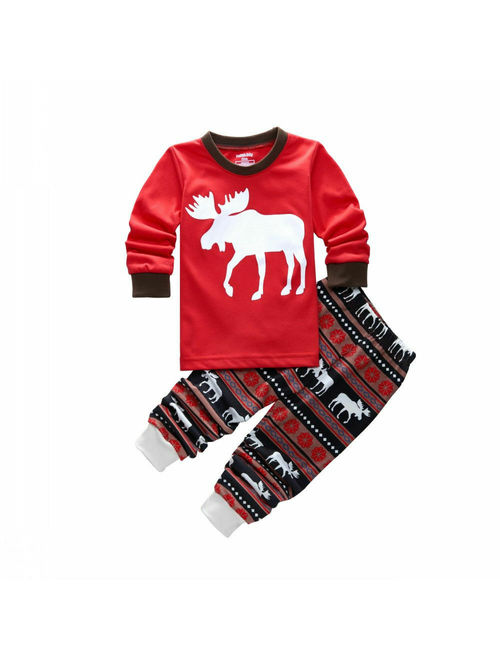 Multitrust Christmas Family Matching Pyjamas PJs Set Xmas Santa Kids Sleepwear Nightwear