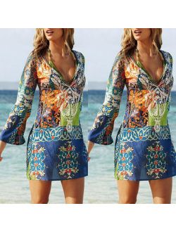 Summer Women Beachwear Swimwear Bikini Beach Wear Cover Up Ladies Dress New Size S