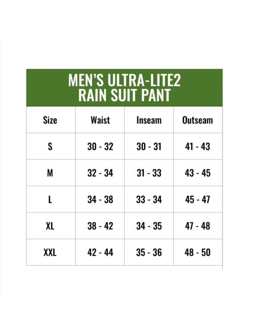 Frogg Toggs Ultra-Lite2 Waterproof Breathable Rain Suit, Men's, Khaki, Size Small