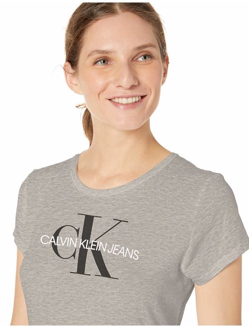 Calvin Klein Women's Short Sleeve T-Shirt Monogram Logo