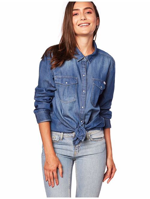 Calvin Klein Jeans Women's Women's Long Sleeve Denim Button Down Shirt
