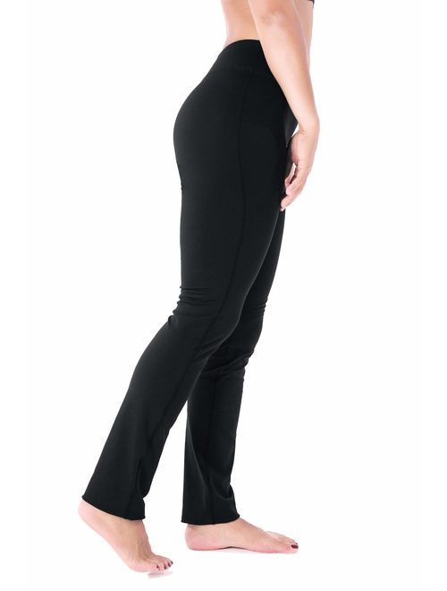 Yogipace 27"/29"/31"/33"/35"/37" Women's Straight Leg Yoga Pants Workout Pants