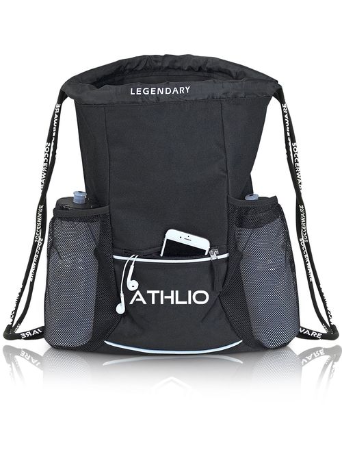 Legendary Drawstring Gym Bag - Waterproof | For Sports & Workout Gear | XL Capacity | Heavy-Duty Sackpack Backpack