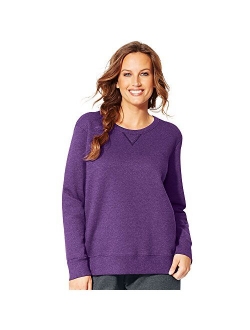 Women's Plus-Size V-Notch Sweatshirt