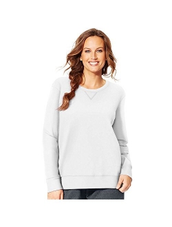 Women's Plus-Size V-Notch Sweatshirt