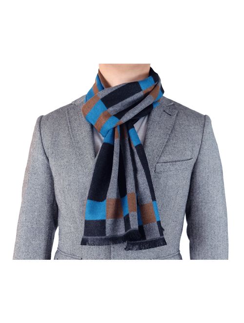 Scarf for Men Reversible Elegant Classic Cashmere Feel Scarves for Fall Winter