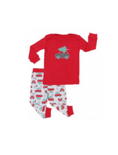 Christmas Family Matching Pajamas Set Car Adult Women Kids Sleepwear Nightwear