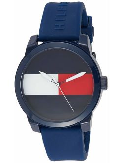 Men's Quartz Plastic and Rubber Casual Watch, Color:Blue (Model: 1791322)