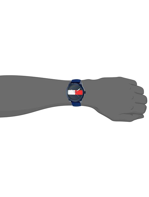 Tommy Hilfiger Men's Quartz Plastic and Rubber Casual Watch, Color:Blue (Model: 1791322)