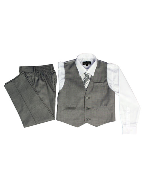 Avery Hill Boys Formal 5 Piece Suit With Shirt, Vest, and Tie (Toddler, Little & Big Boys)